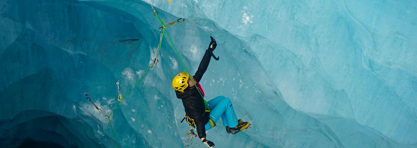 Angelika Rainer träumt gerade vom Eisklettern in Island